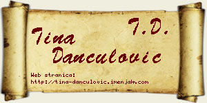 Tina Dančulović vizit kartica